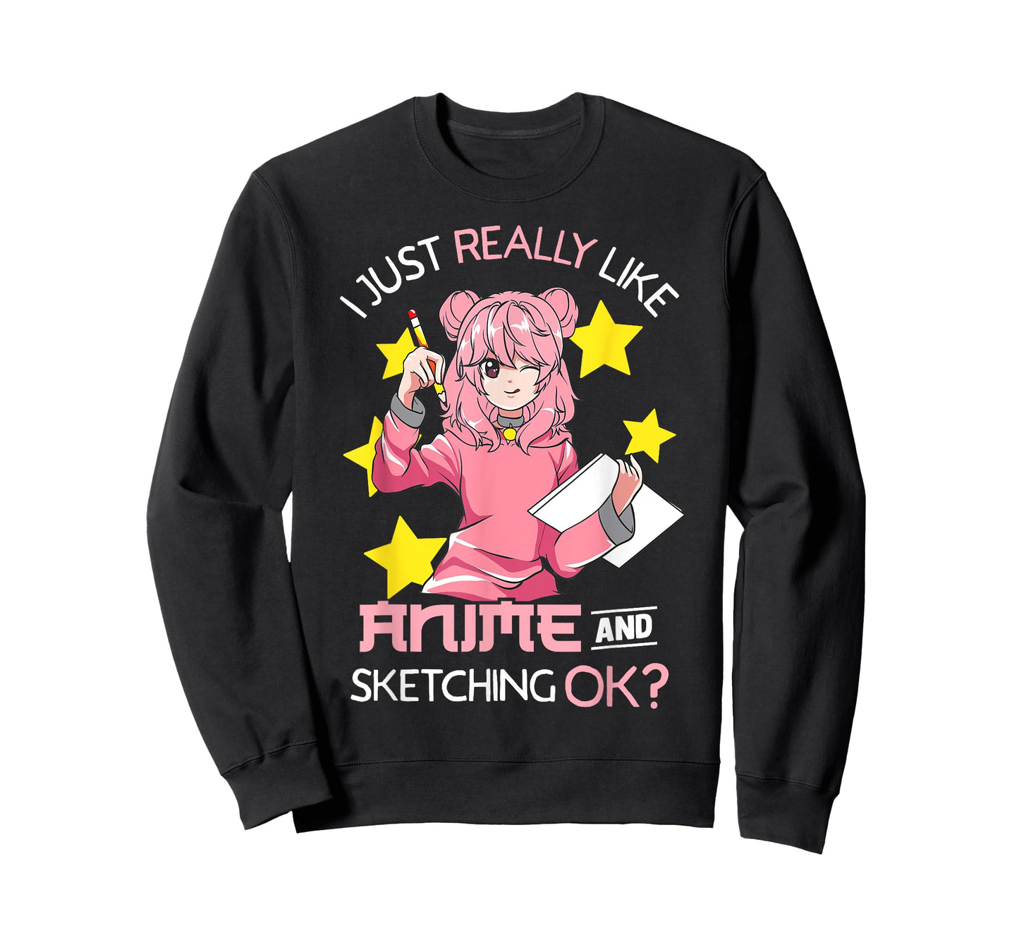 I Just Really Like Anime and Sketching Ok? Anime Teen Girl T-Shirt