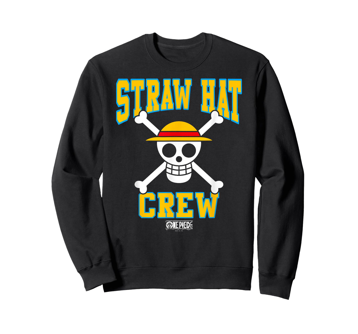 One Piece Anime Straw Hat Crew Athletic Type Jolly Rogers T-Shirt