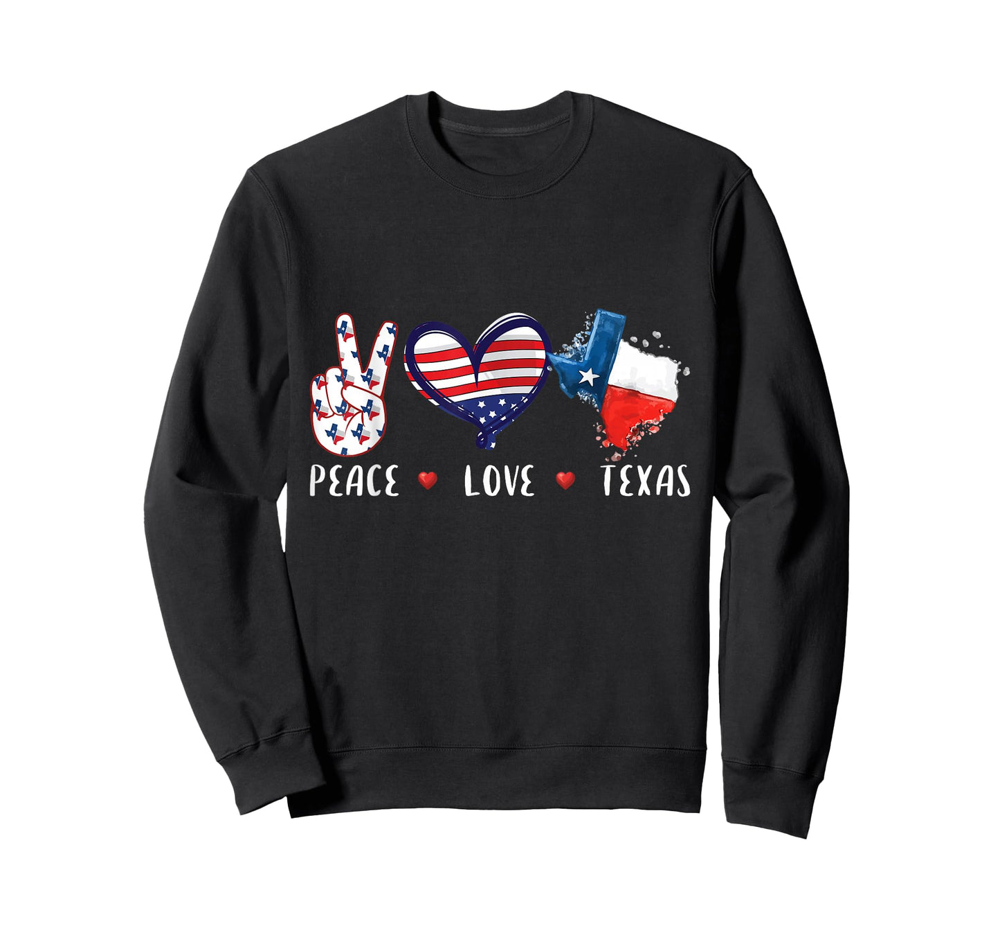 Peace Love Texas Flag Grown Souvenirs for Men Women Kids T-Shirt Small