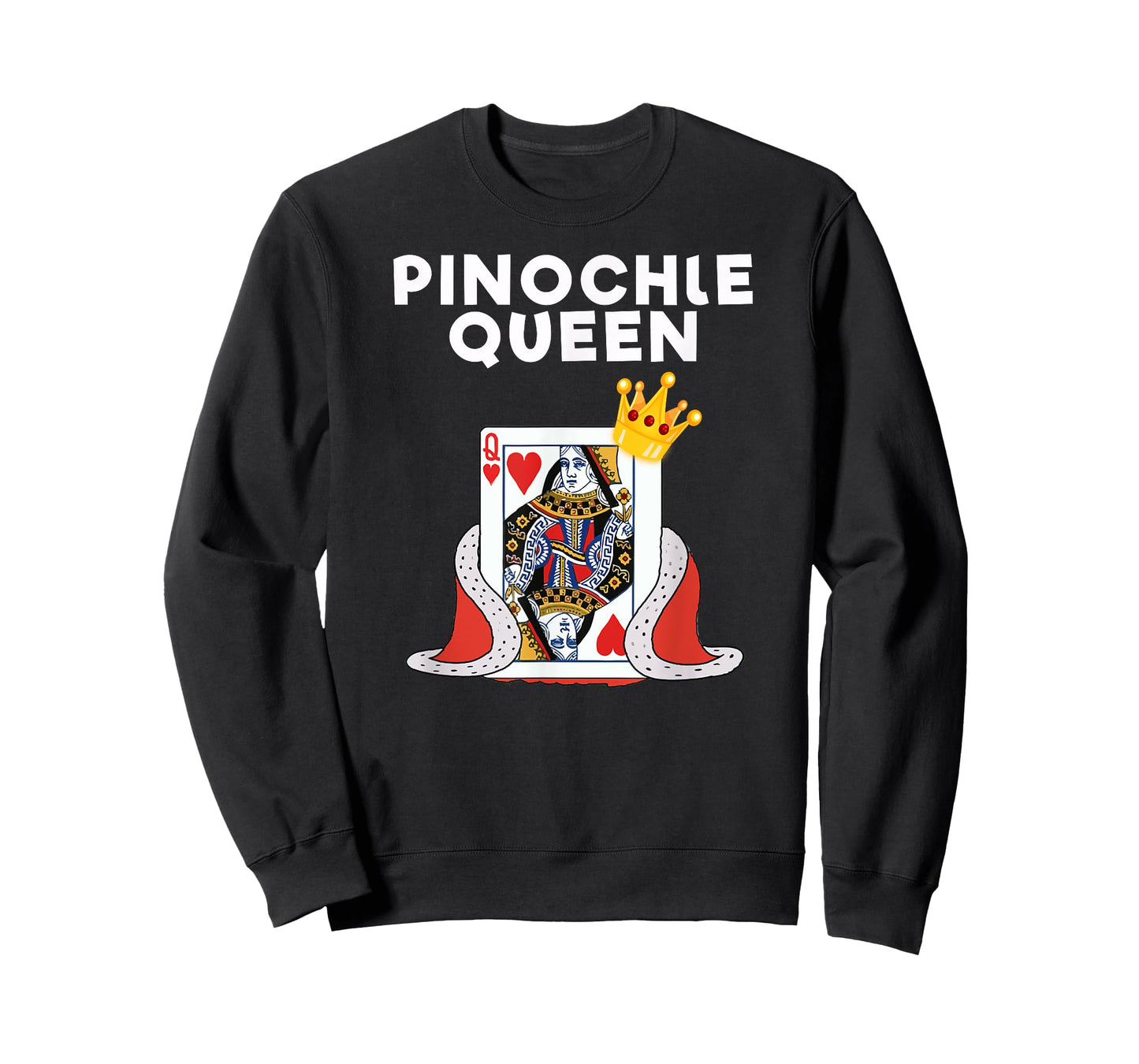 Pinochle T-Shirt - Funny Pinochle Card Game Queen T-Shirt