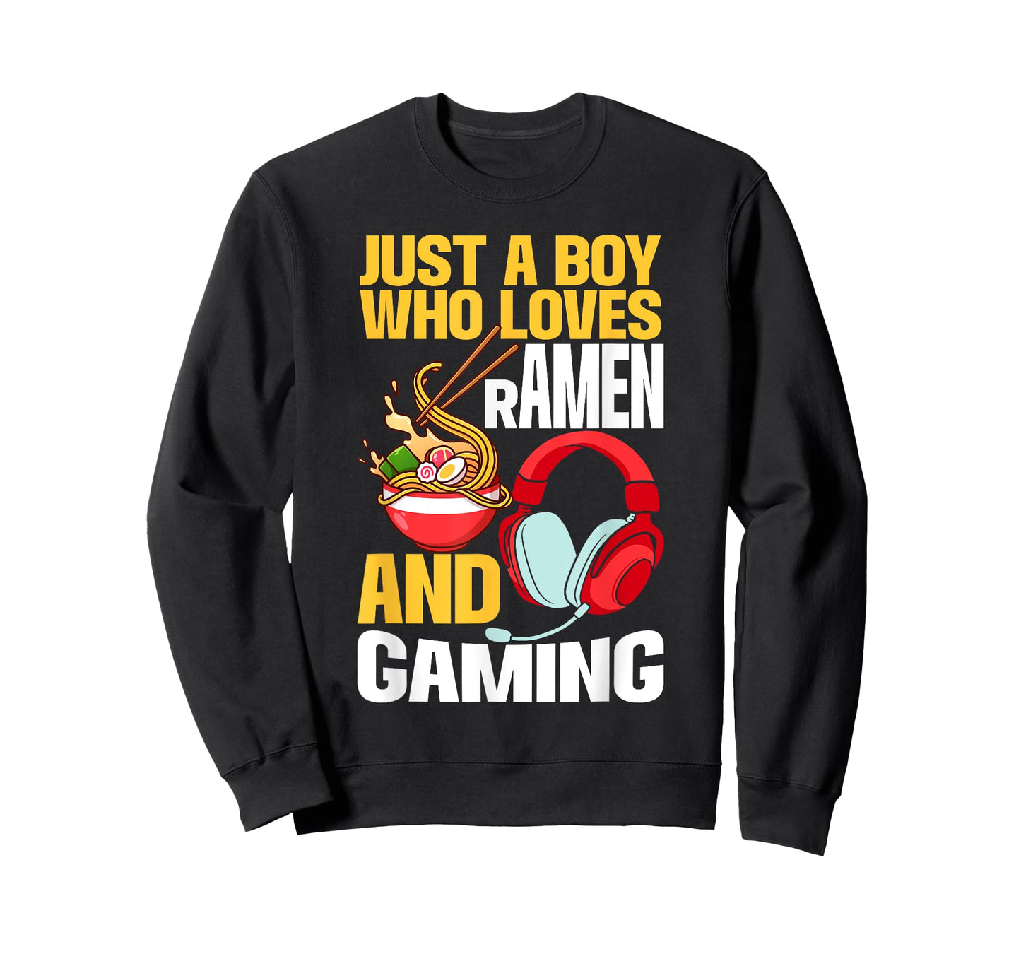 Just A Boy Who Loves Ramen and Gaming Japan Anime Video Game T-Shirt
