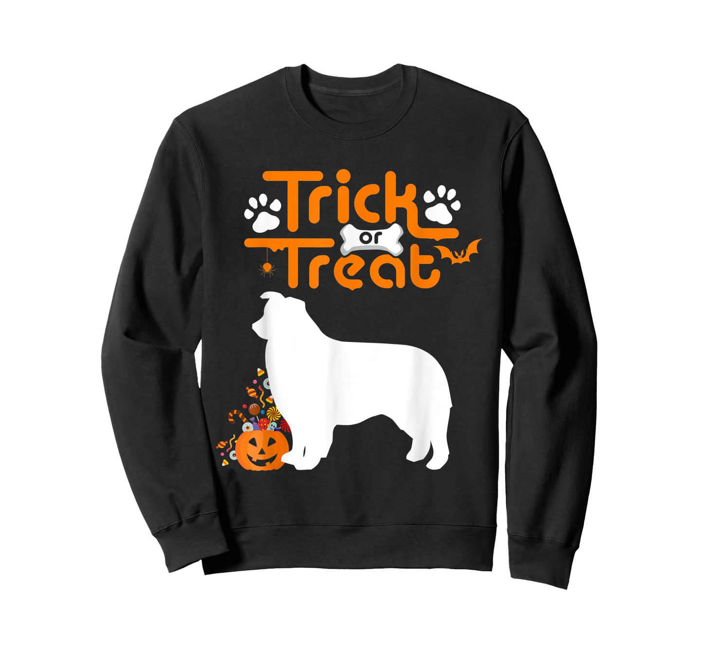 Trick Or Treat Australian Shepherd Dog Aussie Halloween Men Women Kids T-Shirt