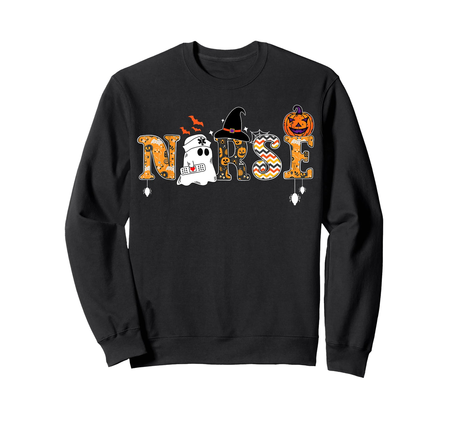 Halloween Nurse Nursing Cute Health Worker Halloween Pattern T-Shirt