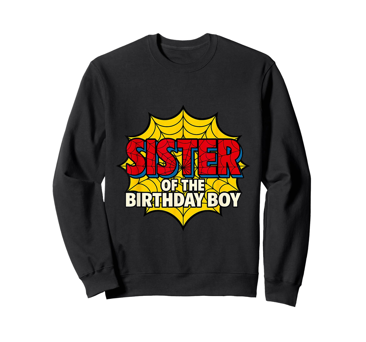 Kids Sister of The Birthday Boy Spider Theme Party Matching T-Shirt