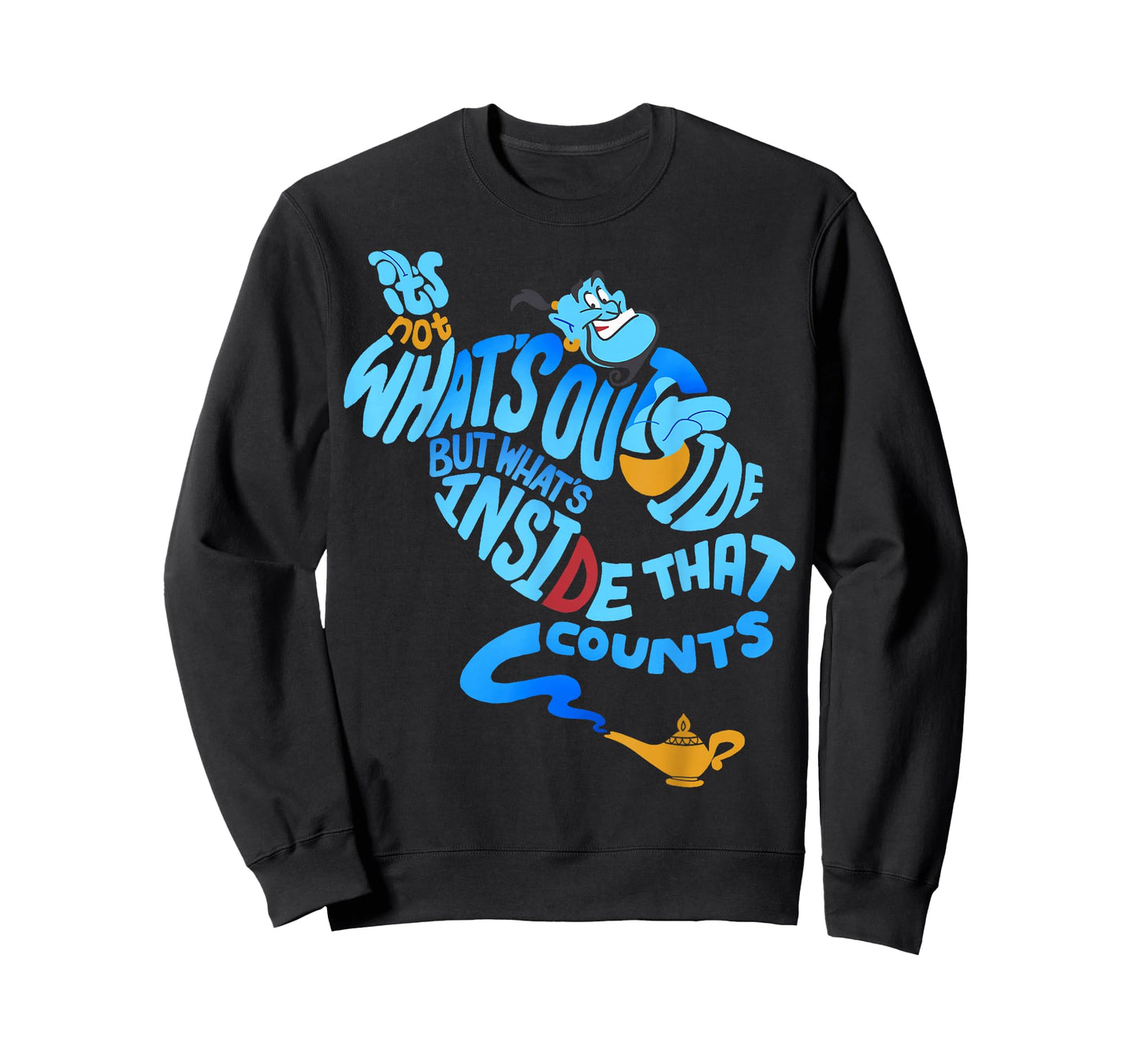 Disney Aladdin Genie Out Bottle Quote Graphic T-Shirt T-Shirt