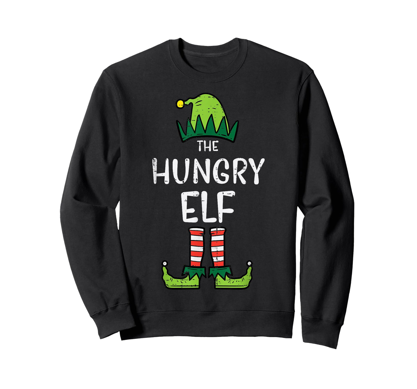 Hungry Elf Xmas Christmas For Family Dad Kids Men Women Boys T-Shirt