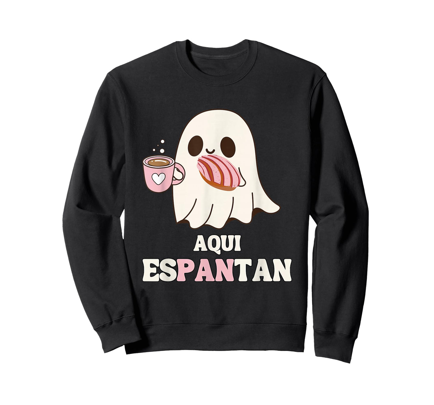 Aqui Espantan - Funny Spanish Halloween Mexican Pan Dulce T-Shirt