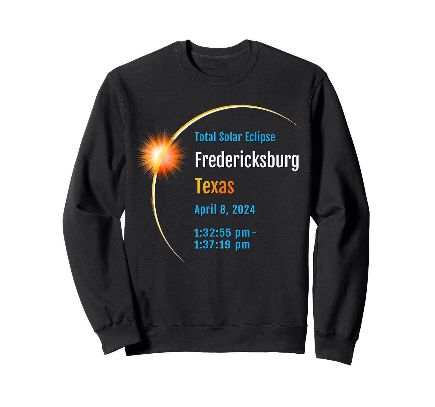 Fredericksburg Texas TX Total Solar Eclipse 2024 :: 1 :: T-Shirt