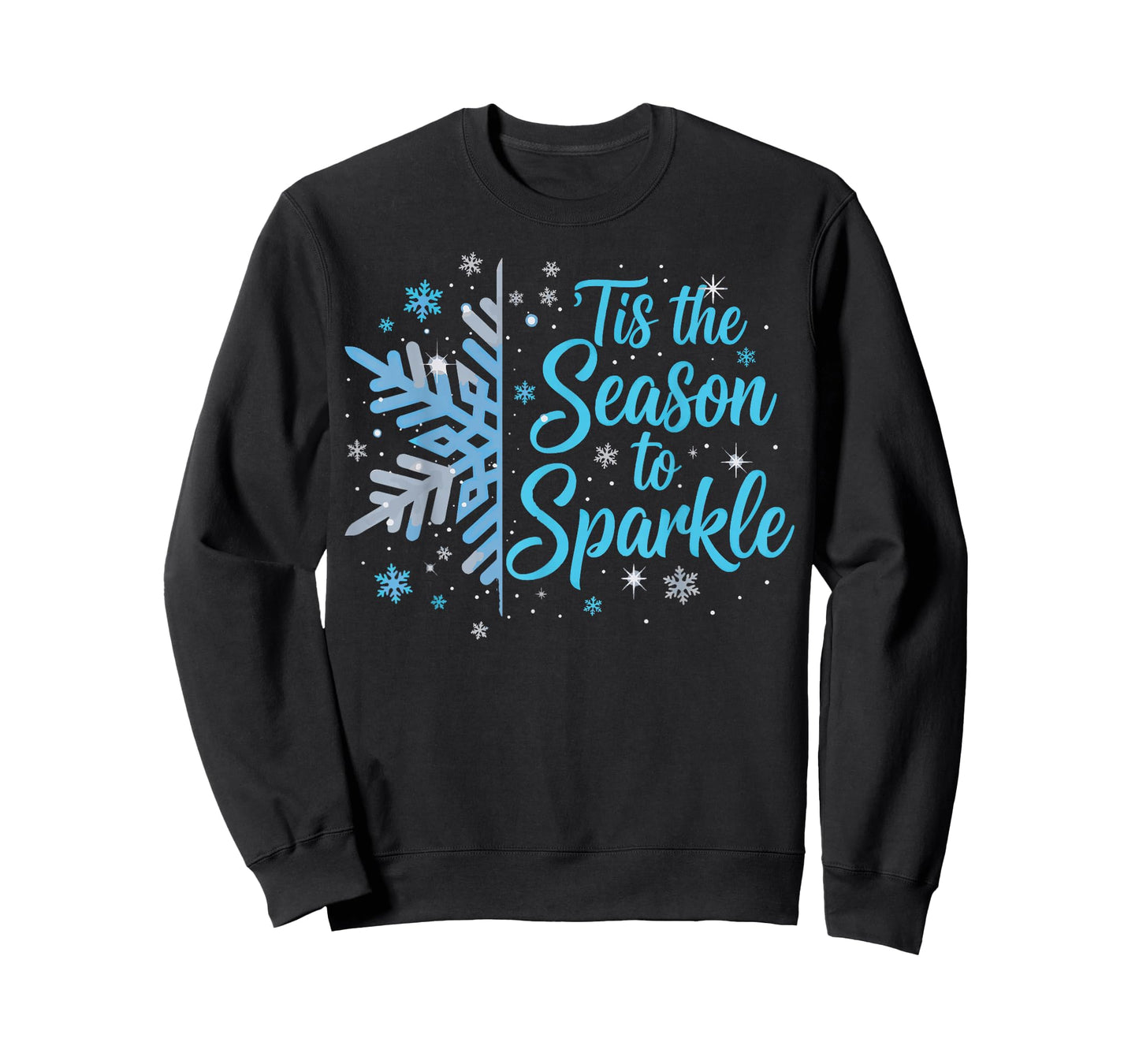 Tis The Season to Sparkle Snowflake Holiday Christmas Pajama T-Shirt