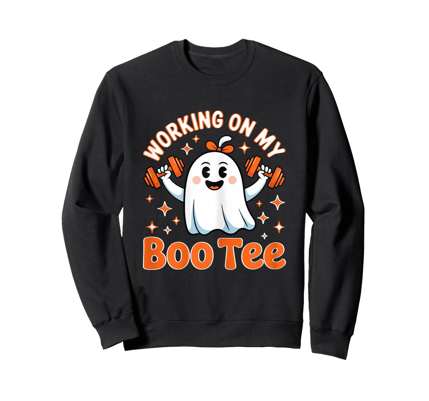 Working on My Boo Tee Funny Gym Halloween Workout for Women T-Shirt