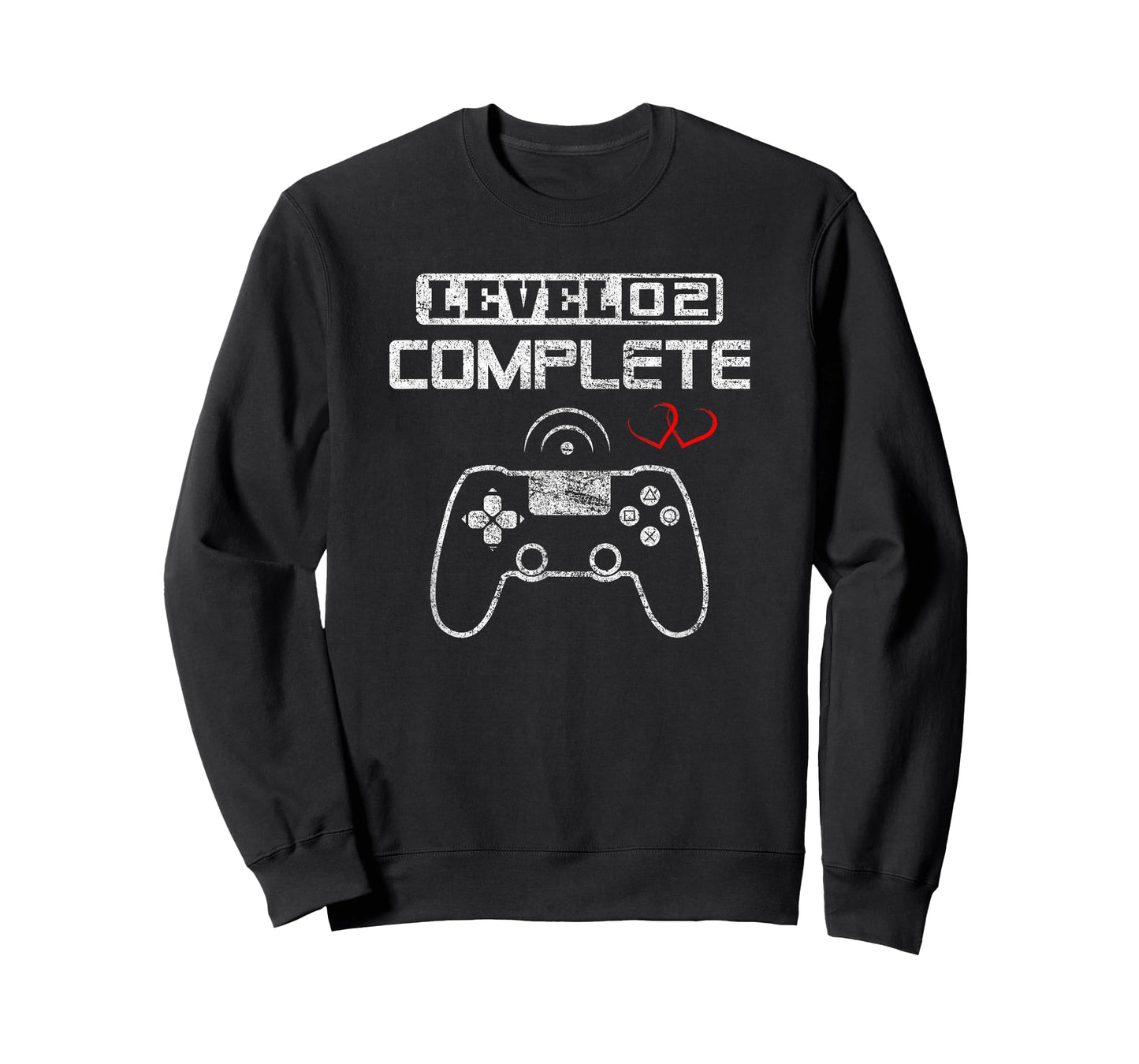 Level 2 Complete 2nd Wedding Anniversary Video Gamer Him Her T-Shirt