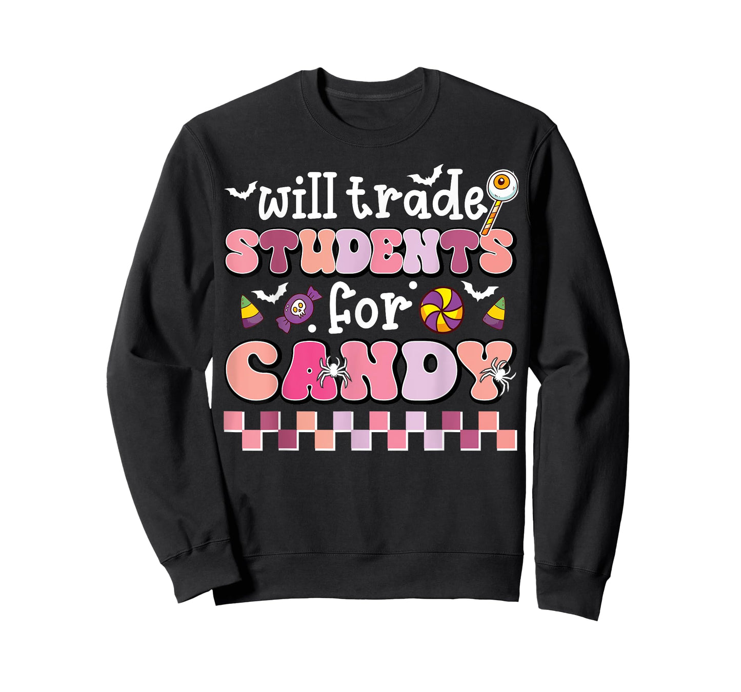 Will Trade Students For Candy Teacher Cute Halloween Costume T-Shirt