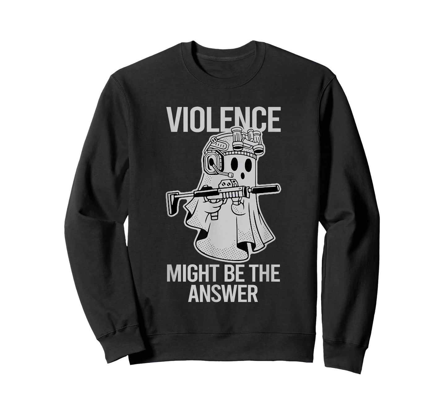Awesome Violence Might Be The Answer Ghost Quote Saying T-Shirt