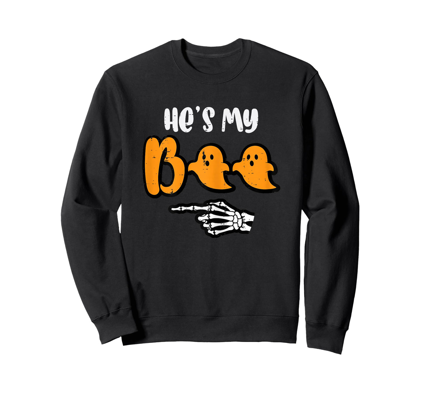 Halloween Matching Hes My Boo Skeleton Couple Costume Women T-Shirt