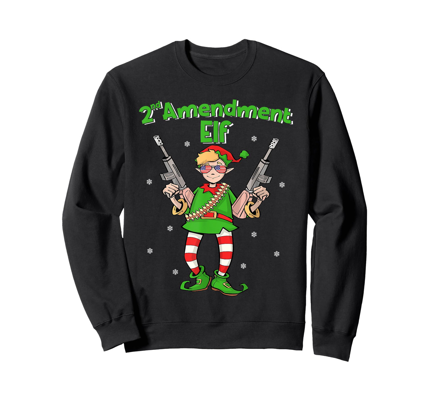 Second Amendment Elf | American Gun Lover Hunter Christmas T-Shirt