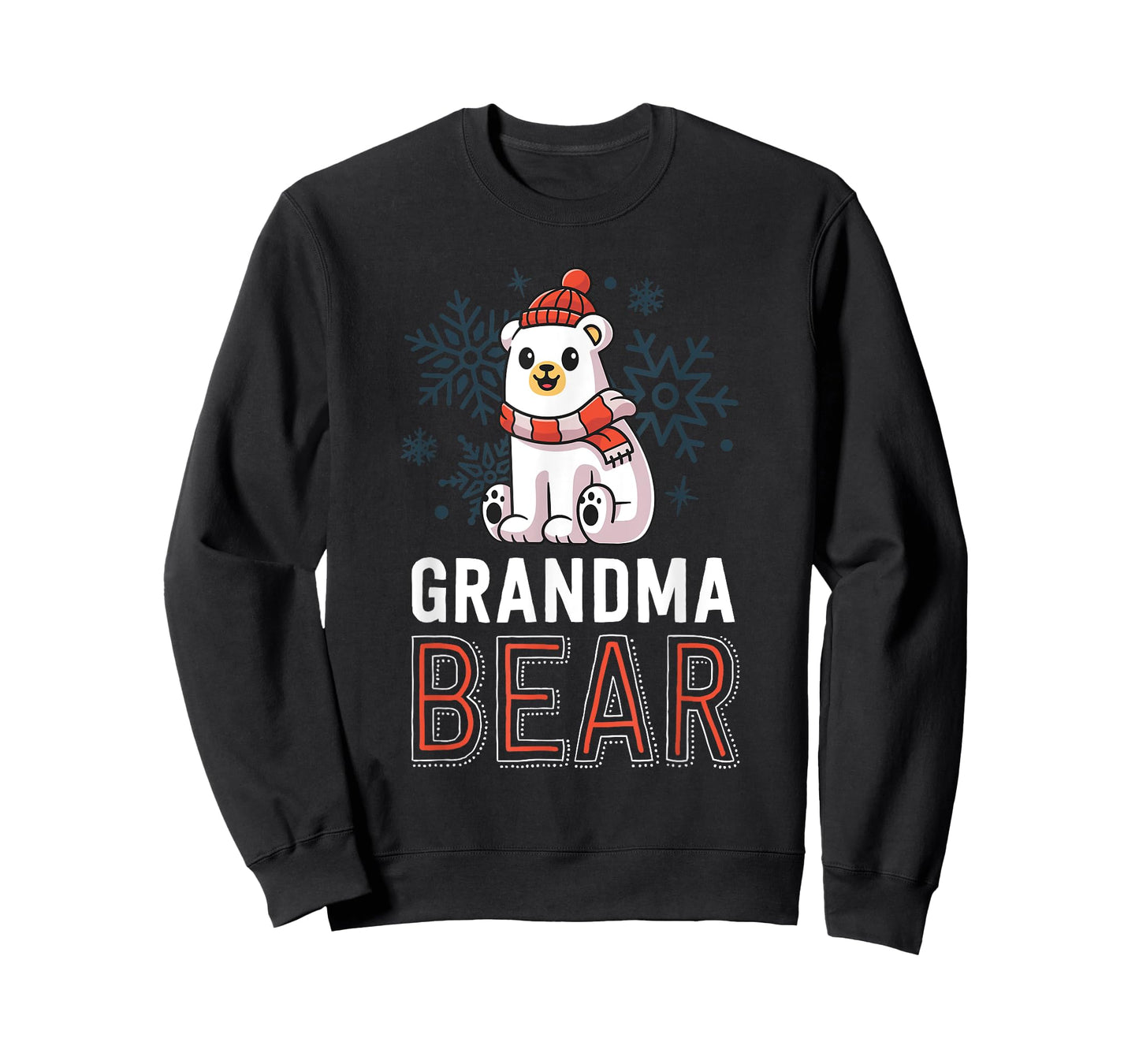 Grandma Bear Family Christmas Shirt Polar Bear Holiday Xmas T-Shirt