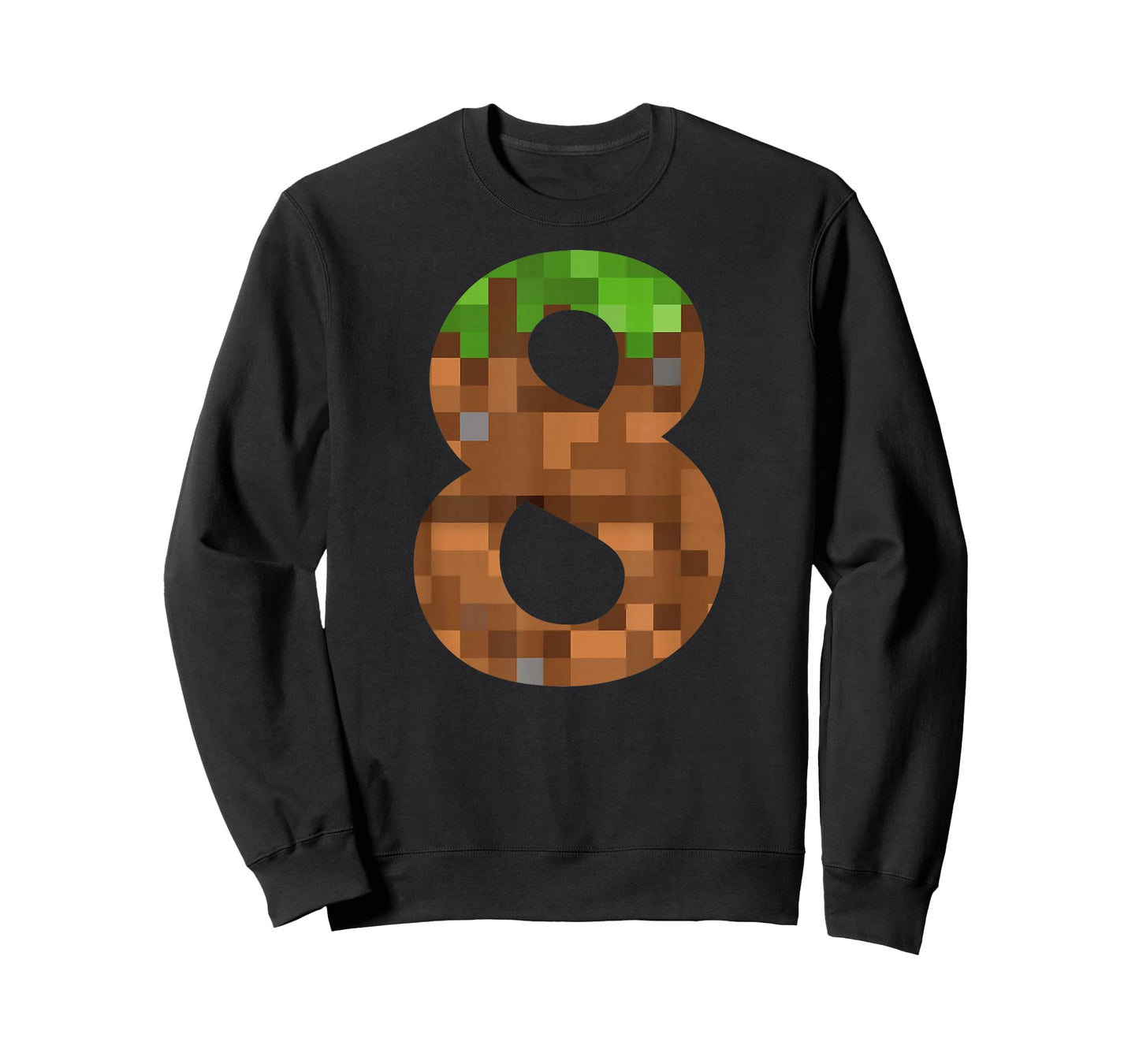 Pixel 8yr Birthday Number Eight 8 Year Old 8th Video Gamer T-Shirt