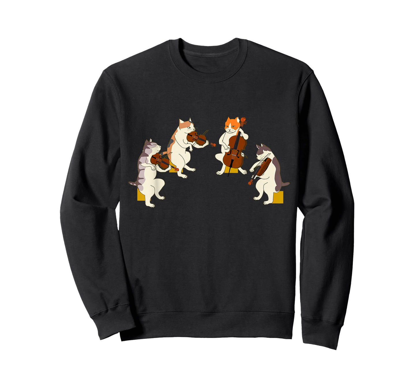 Fun Cats Playing Violin Cello Gift Music Cat Lover T-Shirt