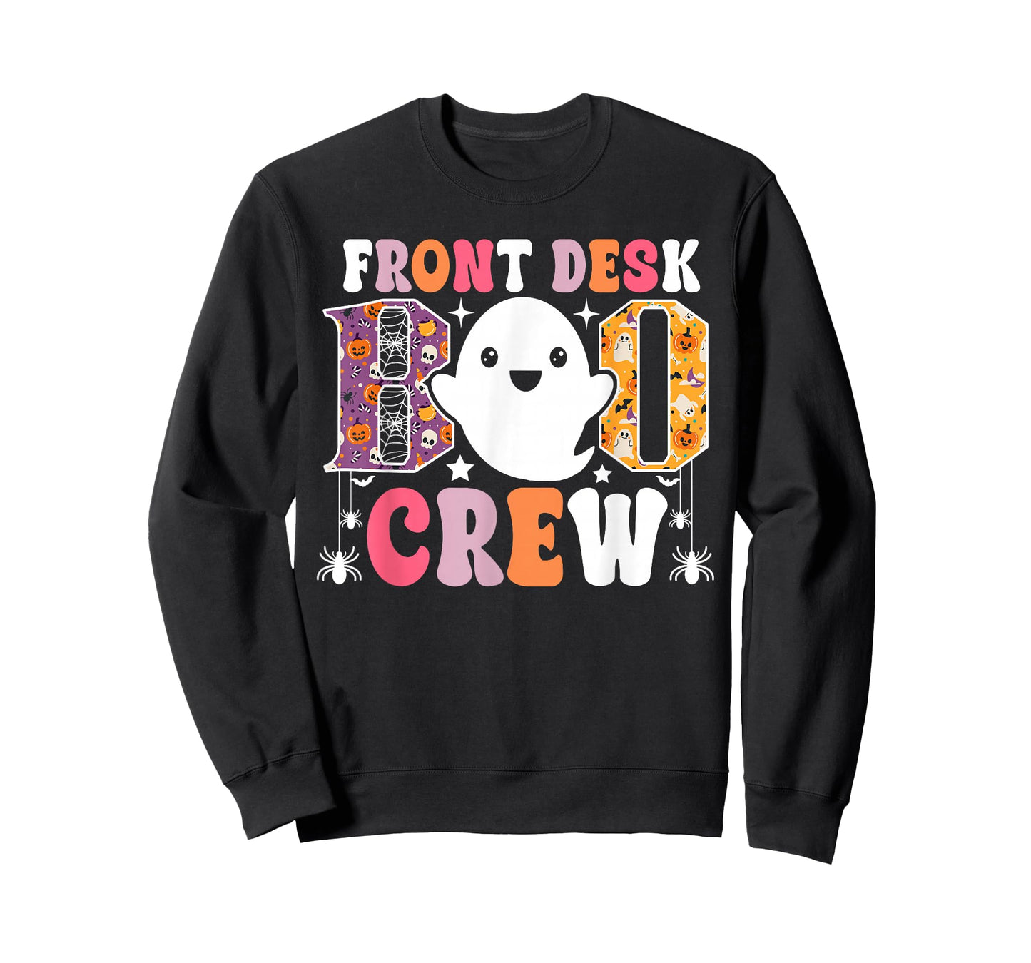 Front Desk Boo Crew Funny Ghost Halloween Receptionist T-Shirt