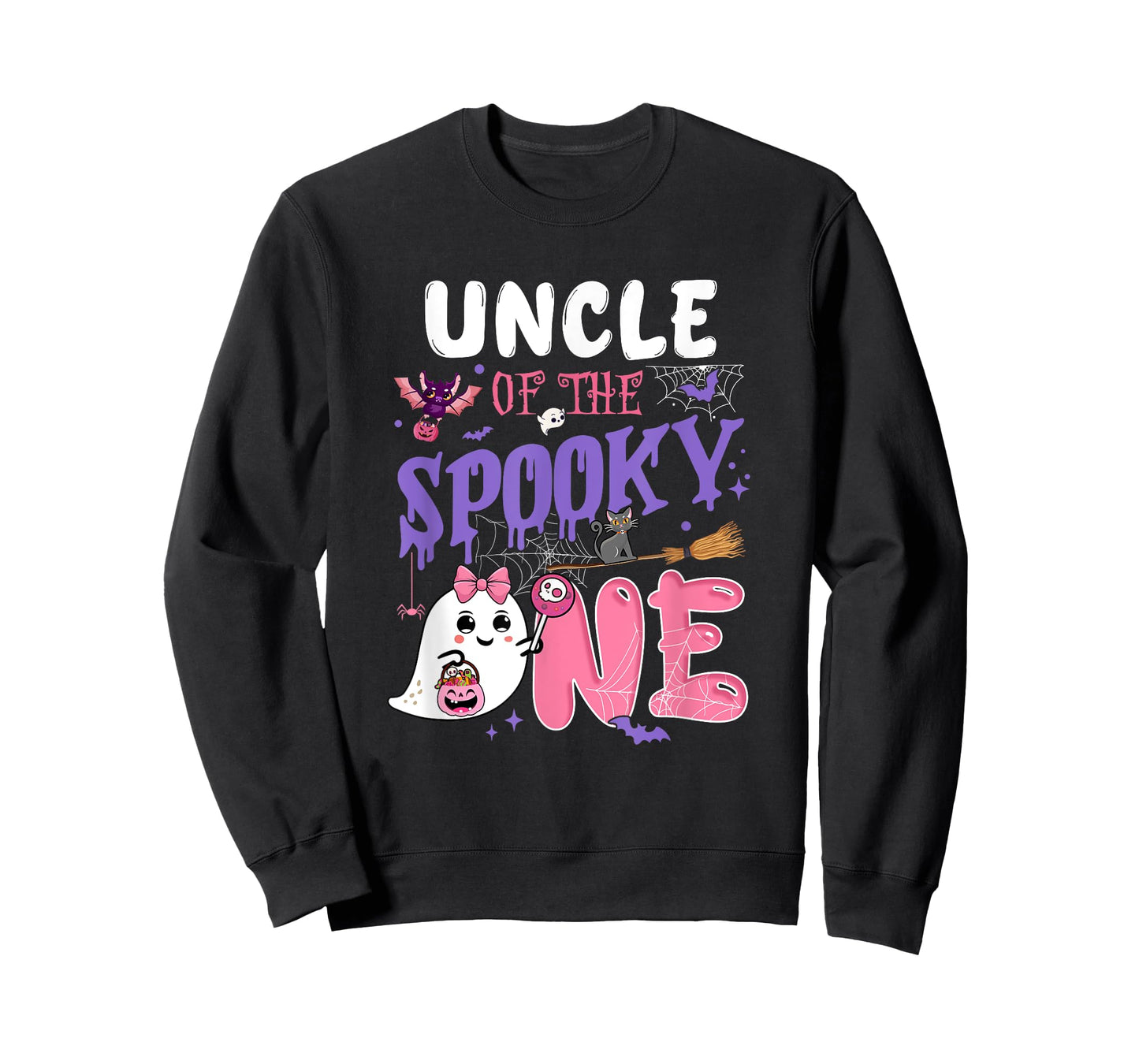 Uncle Of The Spooky One 1St Birthday Girl Halloween Ghost T-Shirt