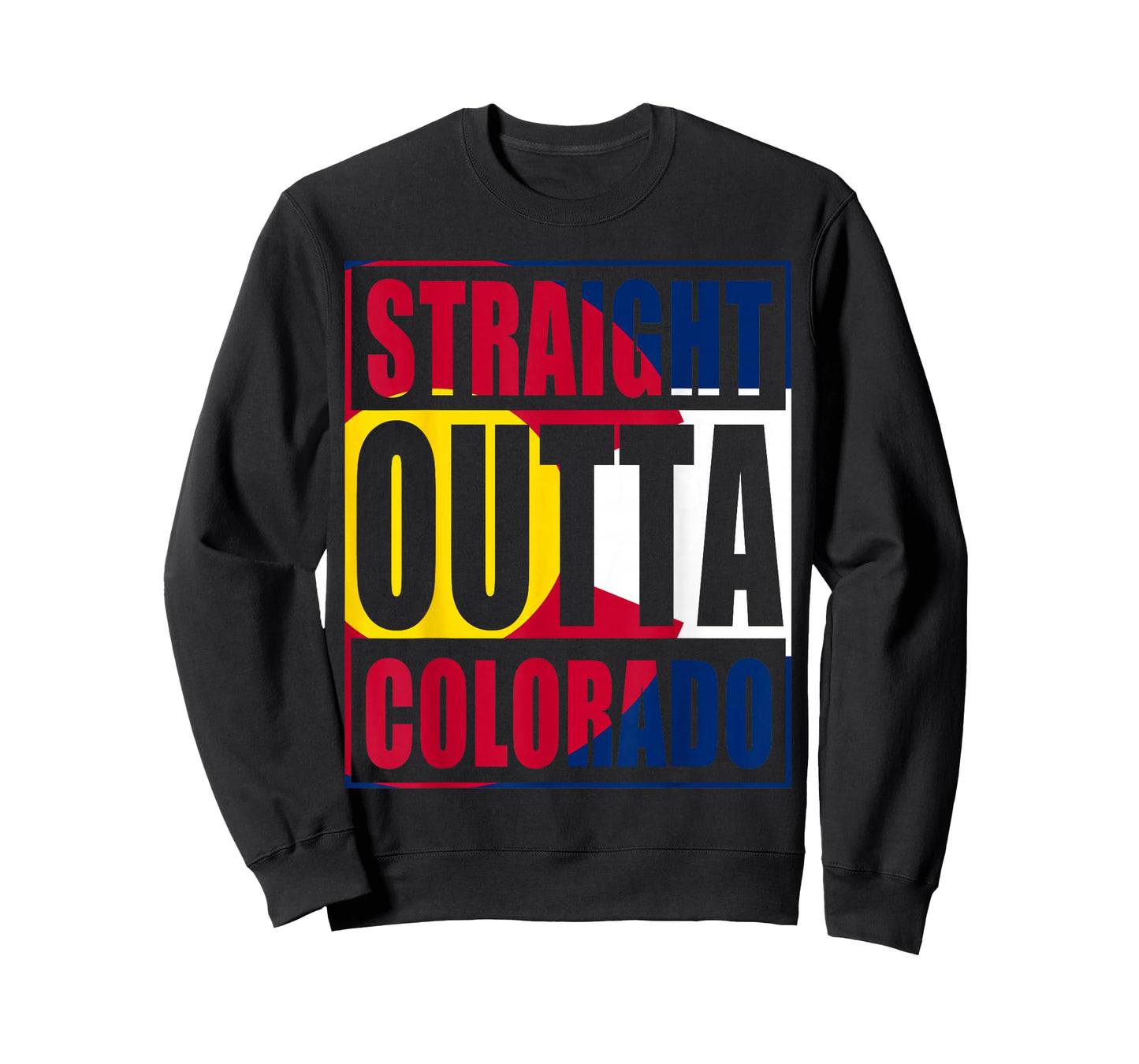 Straight Outta Colorful Colorado Flag T-Shirt
