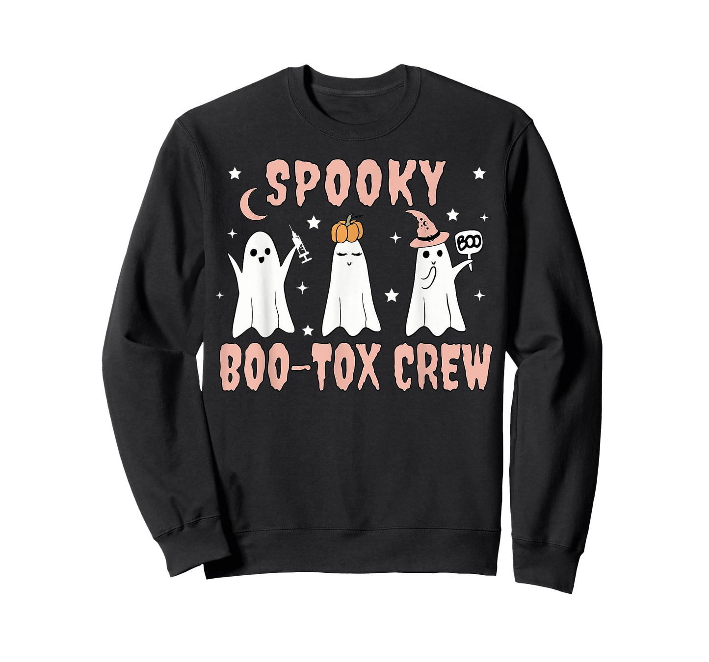 Ghost Spooky Boo-tox Crew Aesthetic Nurse Injector Halloween T-Shirt