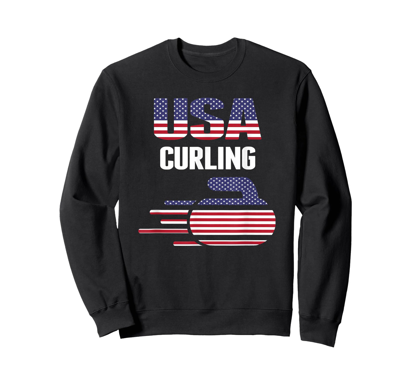 USA Team Curling Rock Jersey - Vintage Winter Sports Lovers T-Shirt