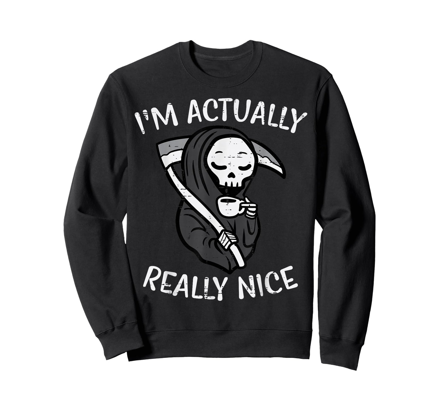 Halloween Grim Reaper Im Really Nice Costume Women Kids Men T-Shirt