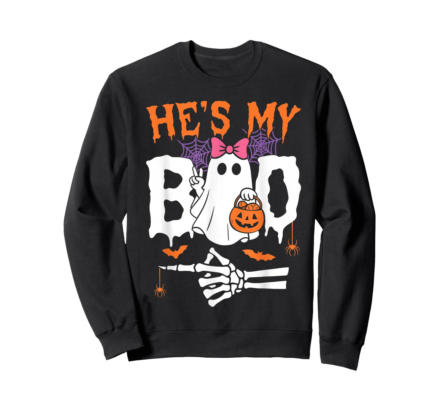 He's My Boo Matching Couple Halloween Funny She's My Boo T-Shirt