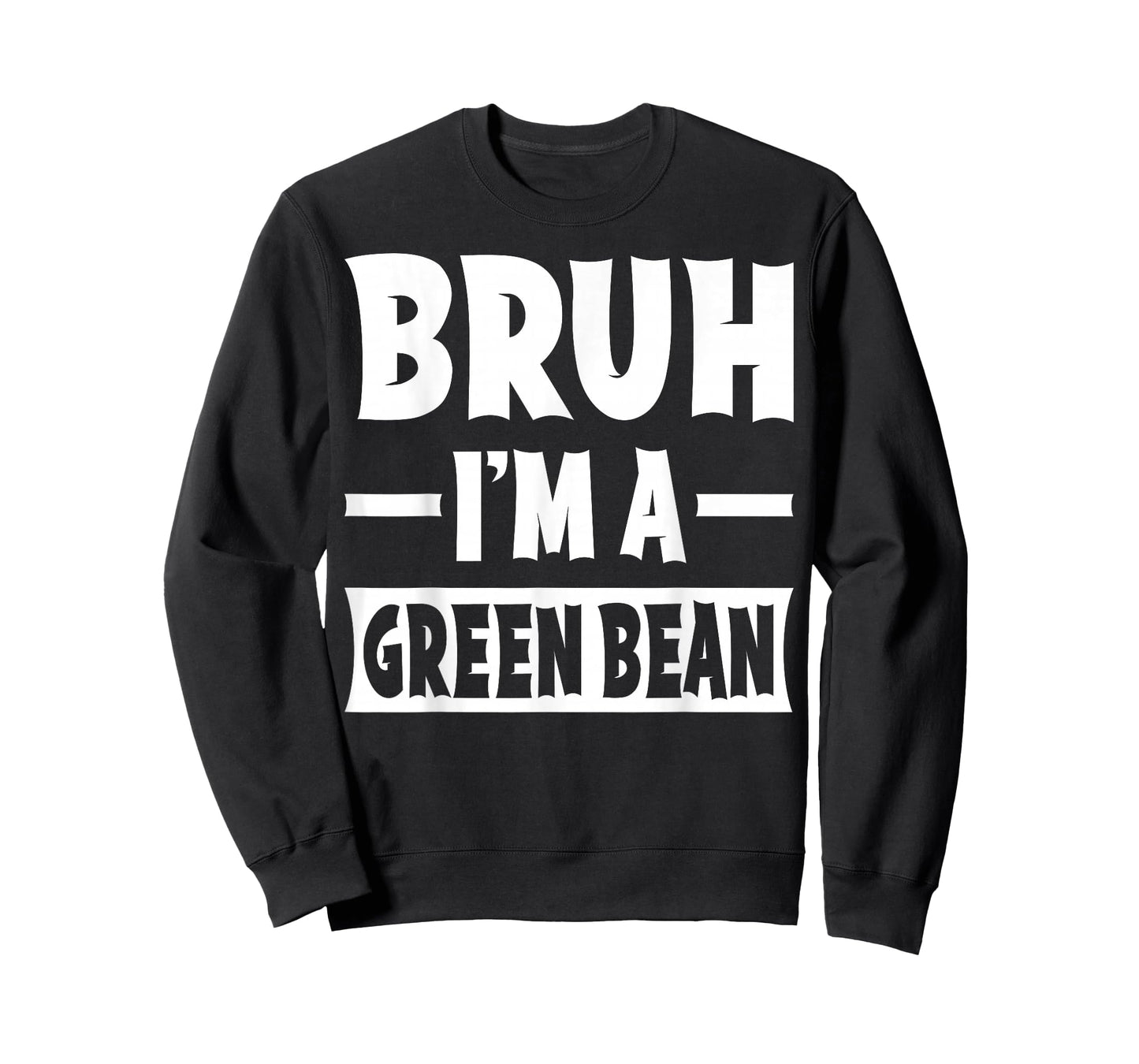 Bruh I'm A Green Bean Funny Lazy Halloween Costume Party T-Shirt