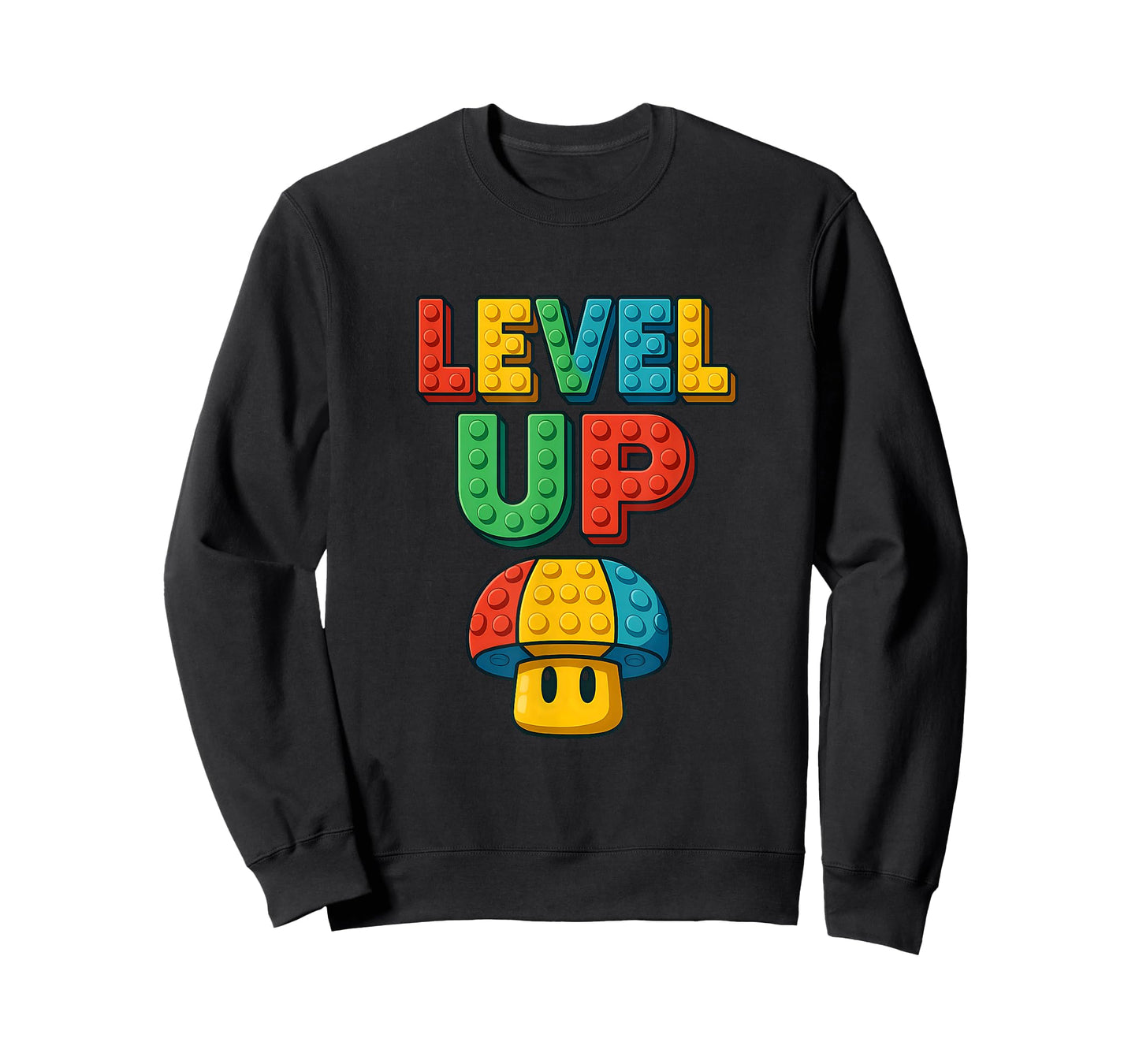 LEVEL UP Block Lettering PowerUp Gamer T-Shirt