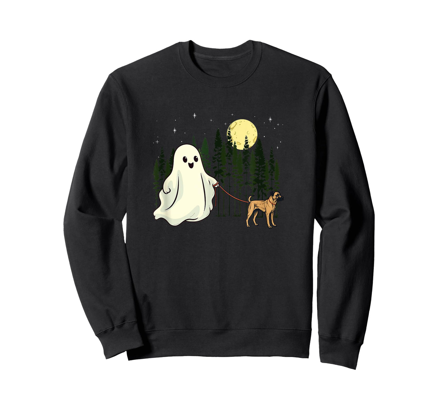 Black Mouth Cur Walking Ghost Halloween Funny Kids Costume T-Shirt