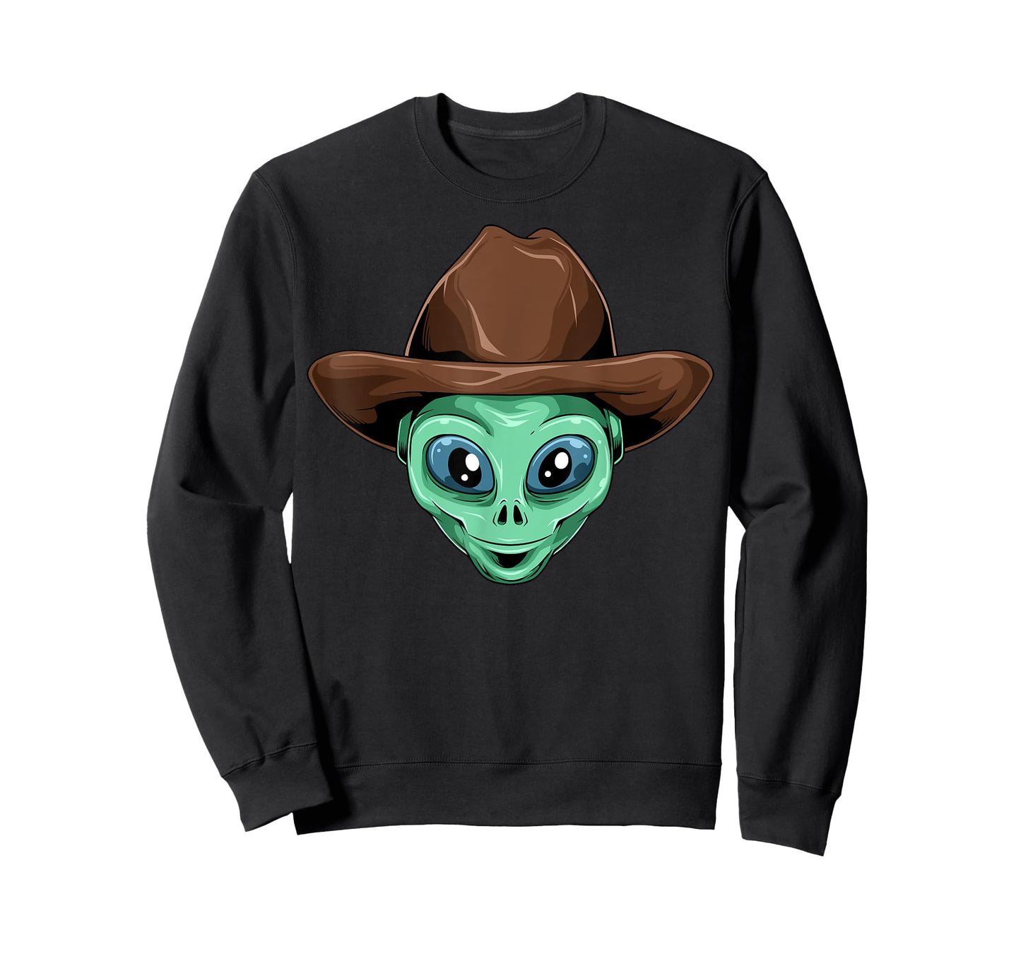 Alien Cowboy Hat UFO Believers Outer Space Cowboy Alien T-Shirt