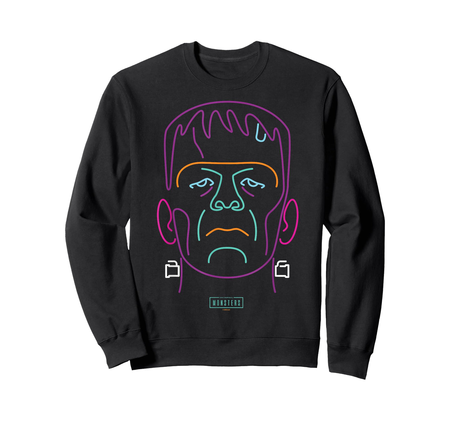 Universal Monsters Neon Frankenstein Portrait T-Shirt