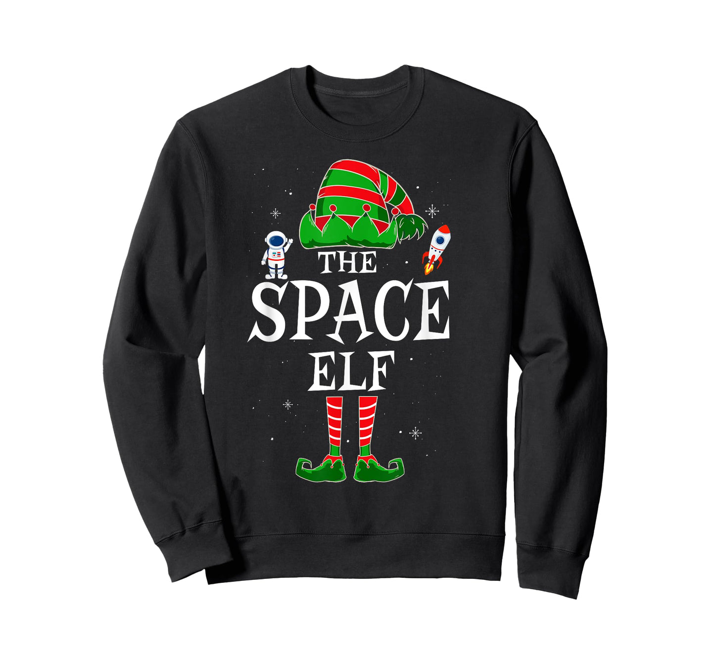 The Space Elf Group Matching Family Christmas Astronomy T-Shirt