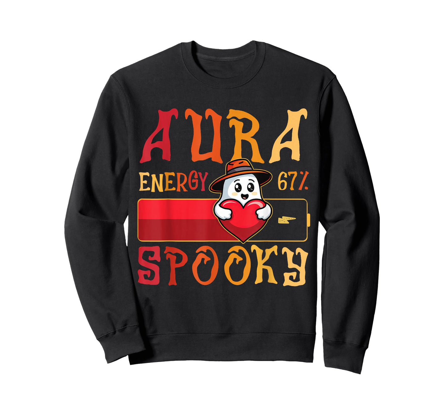 Aura Energy 67 Spooky Ghost Halloween 6 7 Meme Rizzler Sigma T-Shirt