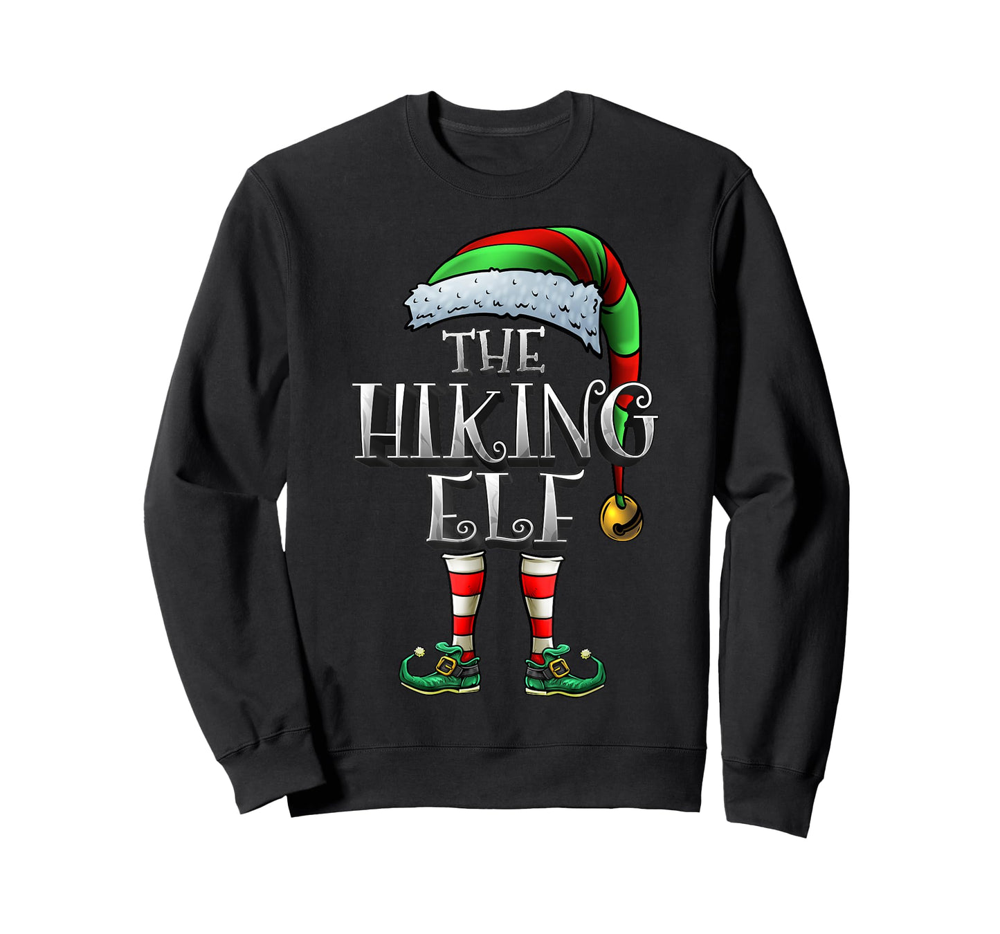 The Hiking Elf Shirt Matching Family Hiking Christmas Elf T-Shirt