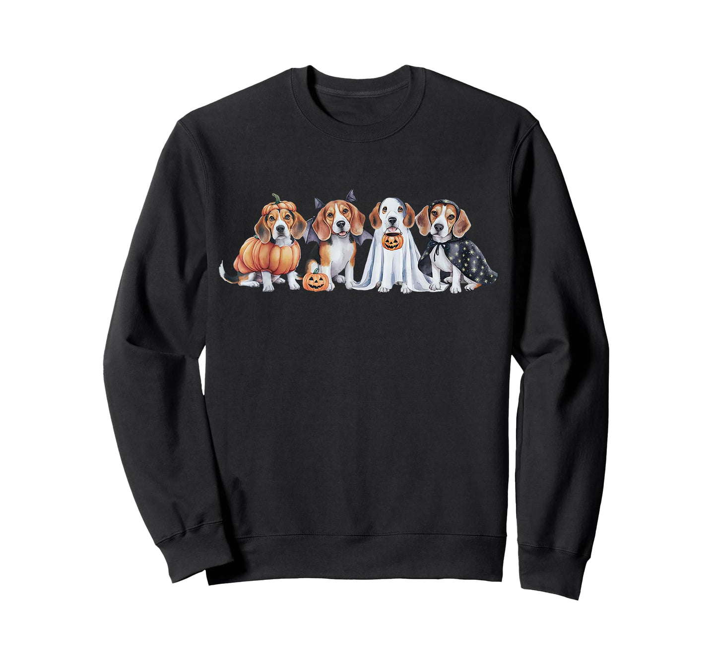 Cute Funny Beagle Dog Ghost Witch Costume Spooky Halloween T-Shirt