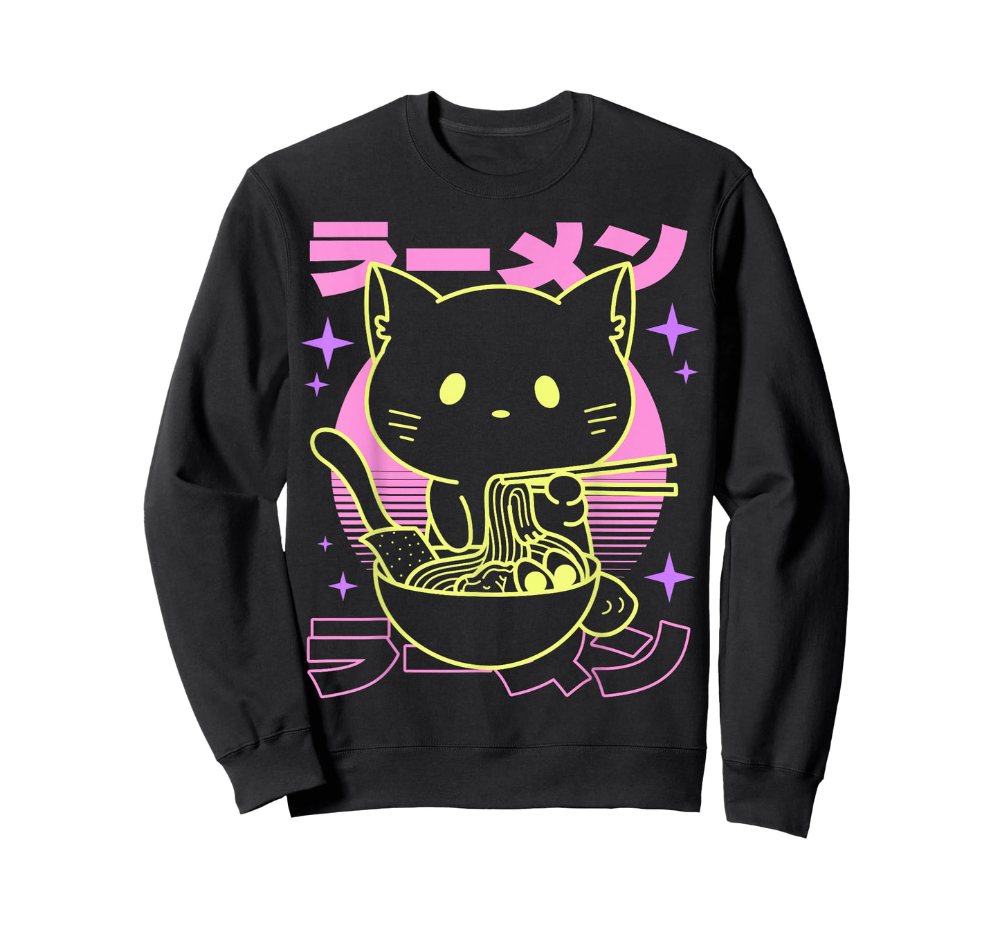Anime Ramen Cat Japanese Retro Noodles Aesthetic Kawaii Cat T-Shirt