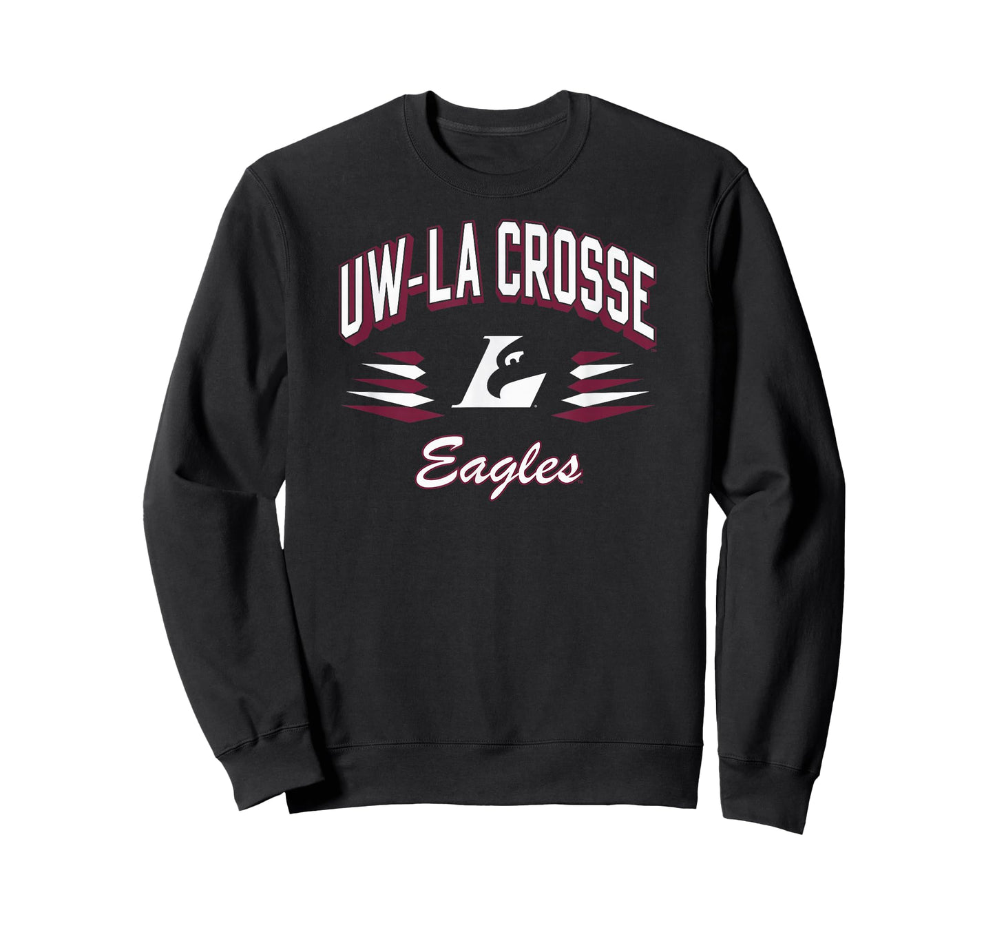 Wisconsin La Crosse Eagles Retro Diamond Black T-Shirt