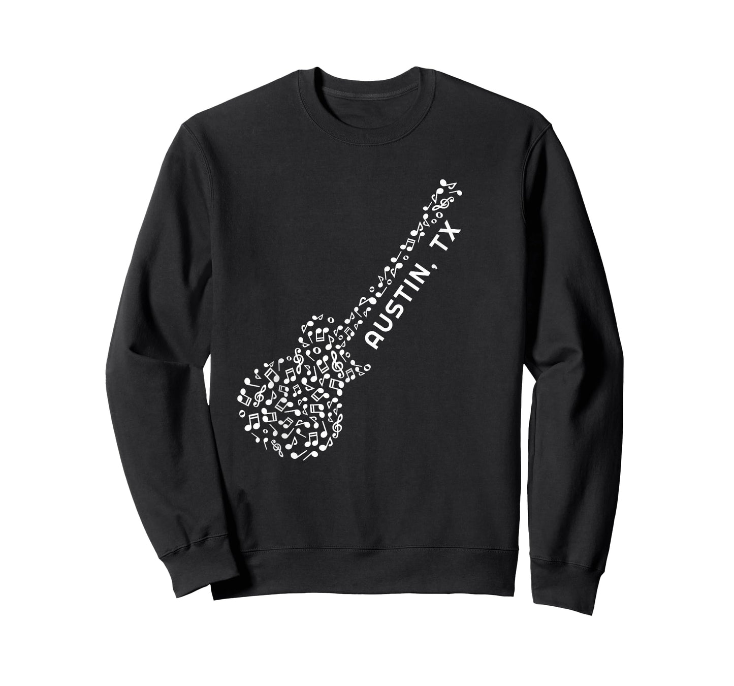 Austin, TX Musical Notes, Souvenir Guitar T-Shirt T-Shirt