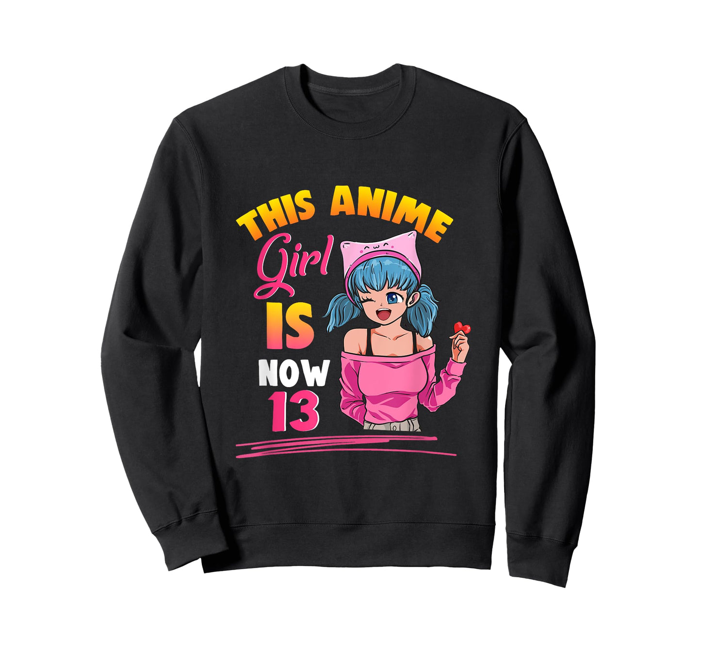 This Anime Girl Is Now 13 Years Old Birthday Girl Kawaii T-Shirt