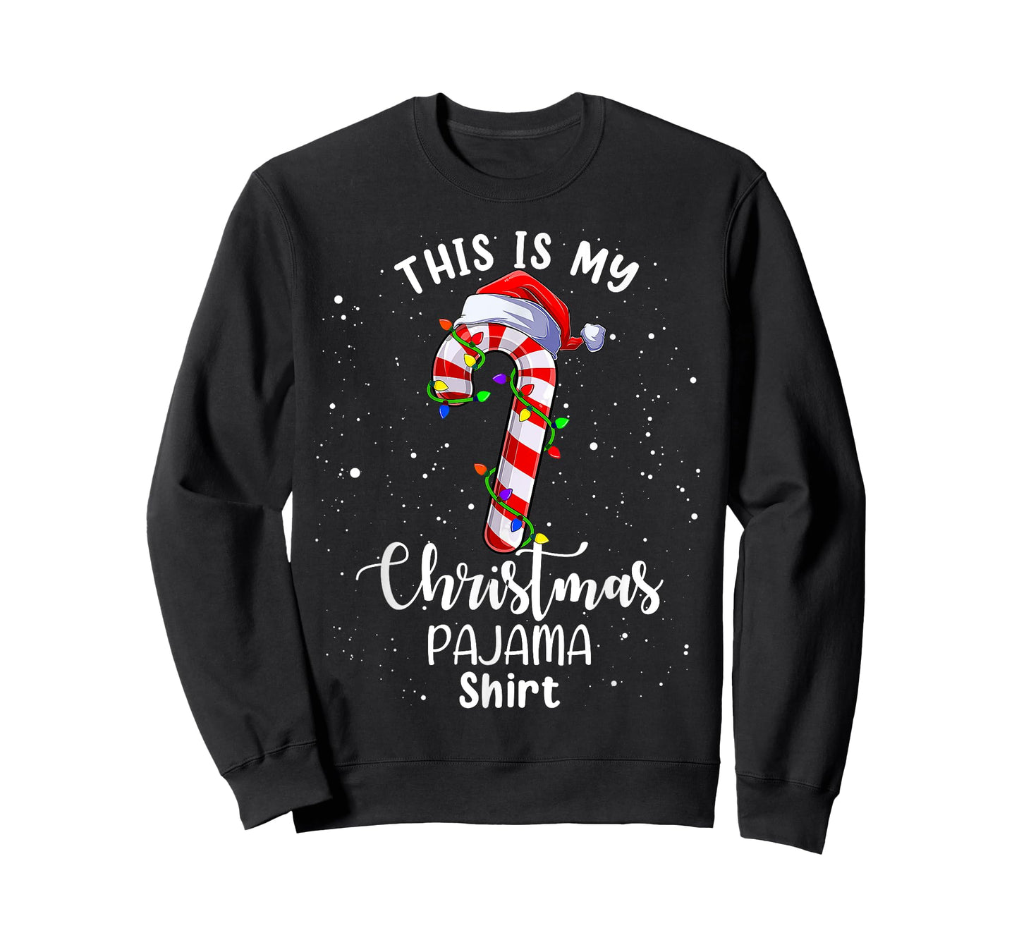 This Is My Christmas Pajama Shirt Candy Cane Kids Boys Girls T-Shirt
