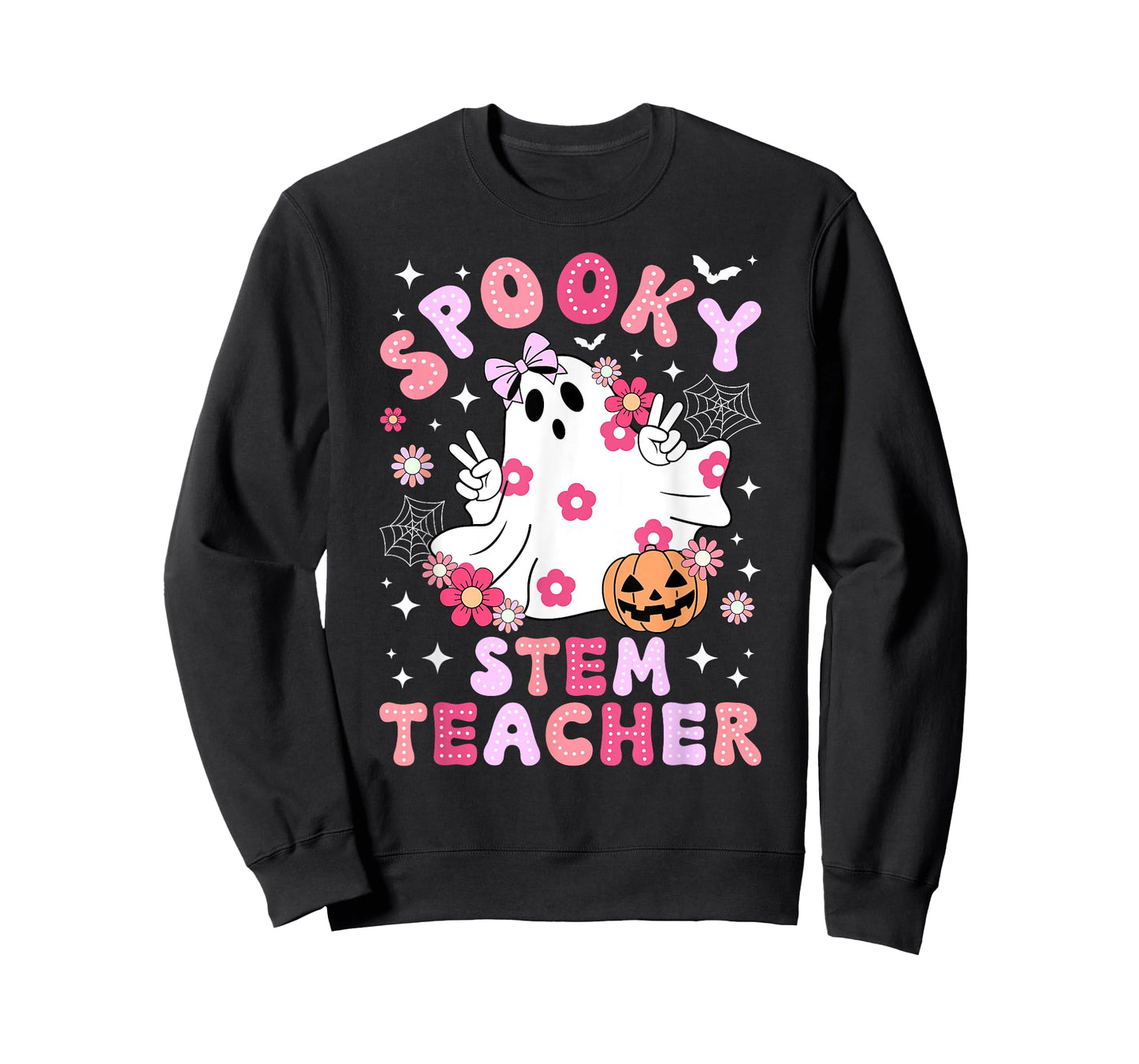 Spooky STEM Teacher Halloween STEM Teacher Groovy T-Shirt