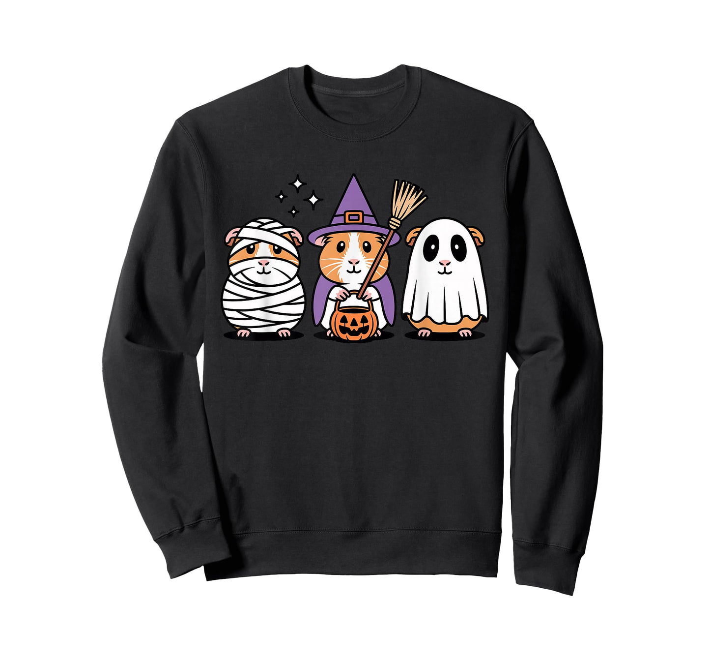 Cute Guinea Pig Halloween Witch Mummy Ghost T-Shirt