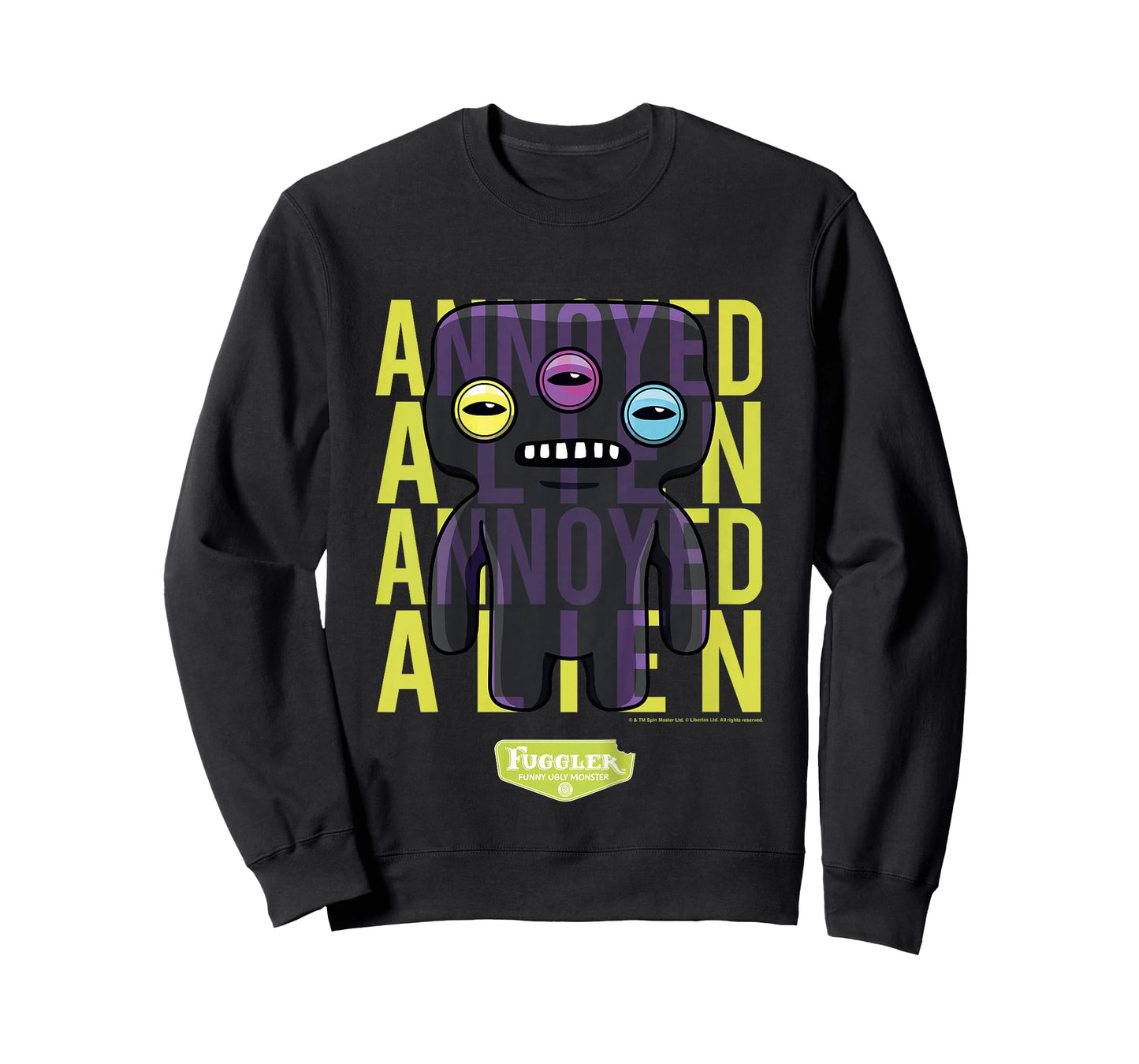 Fuggler Annoyed Alien Black Laboratory Misfits Kids T-Shirt