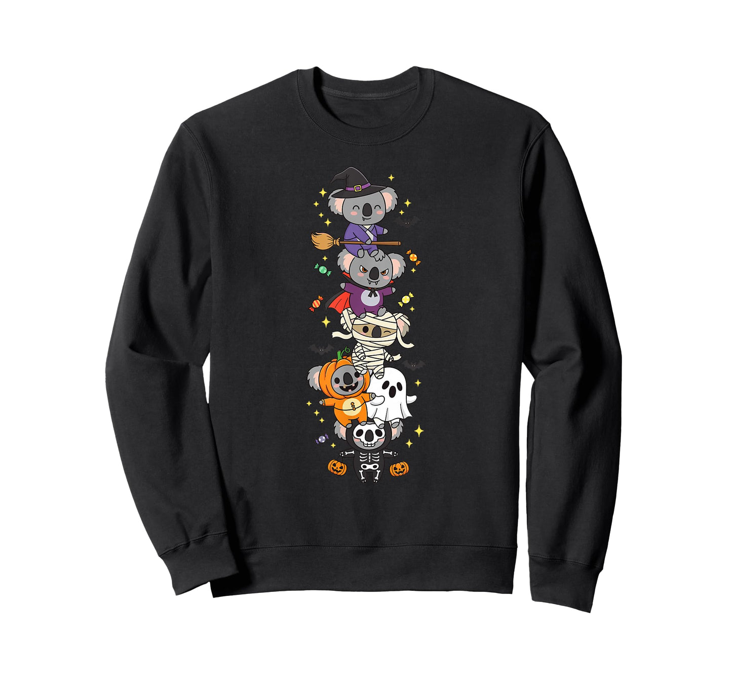 Funny Koala Witch Vampire Ghost Halloween Kids Mens Womens T-Shirt