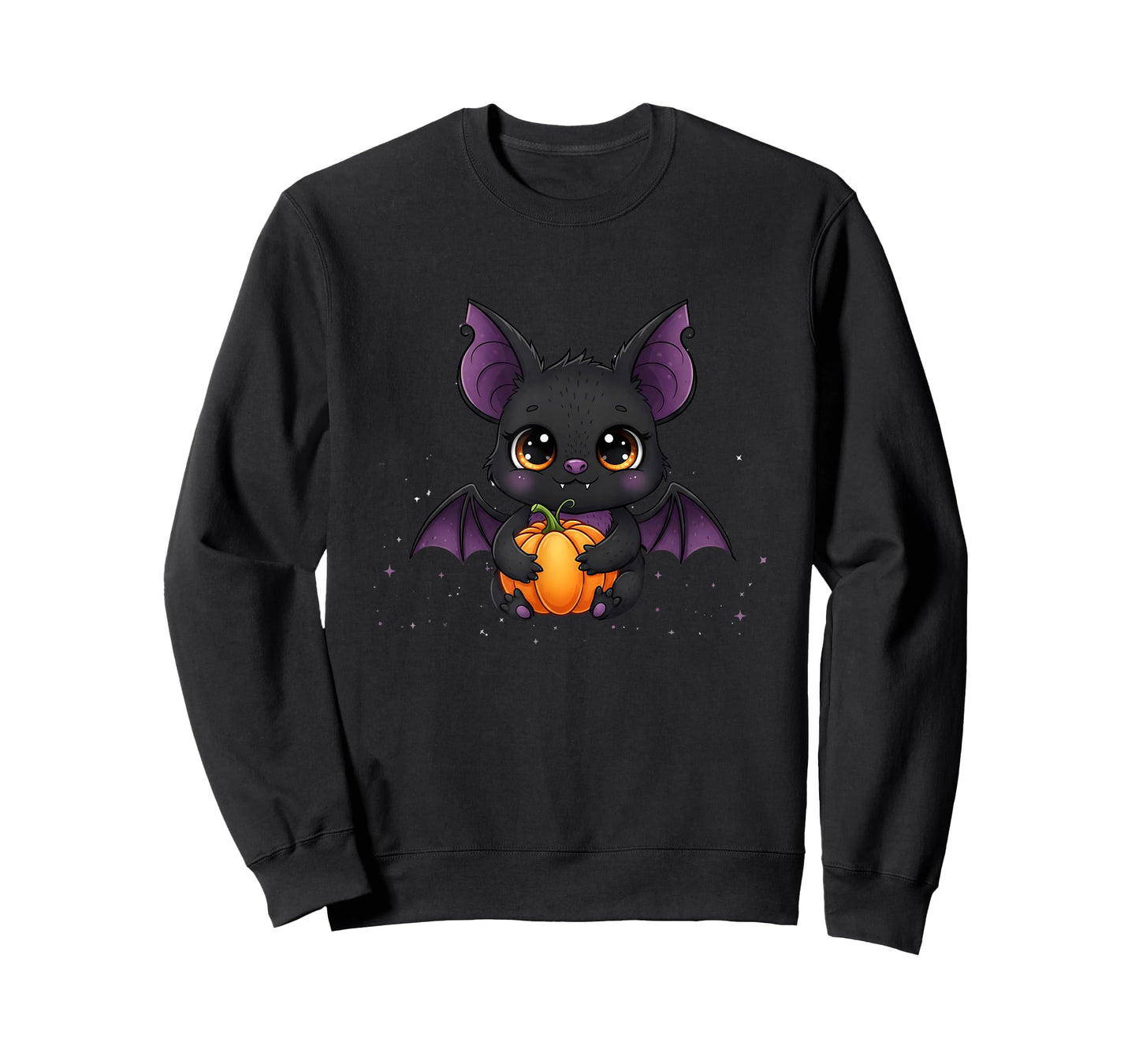 Cute Bat Hugging Pumpkin at Night T-Shirt