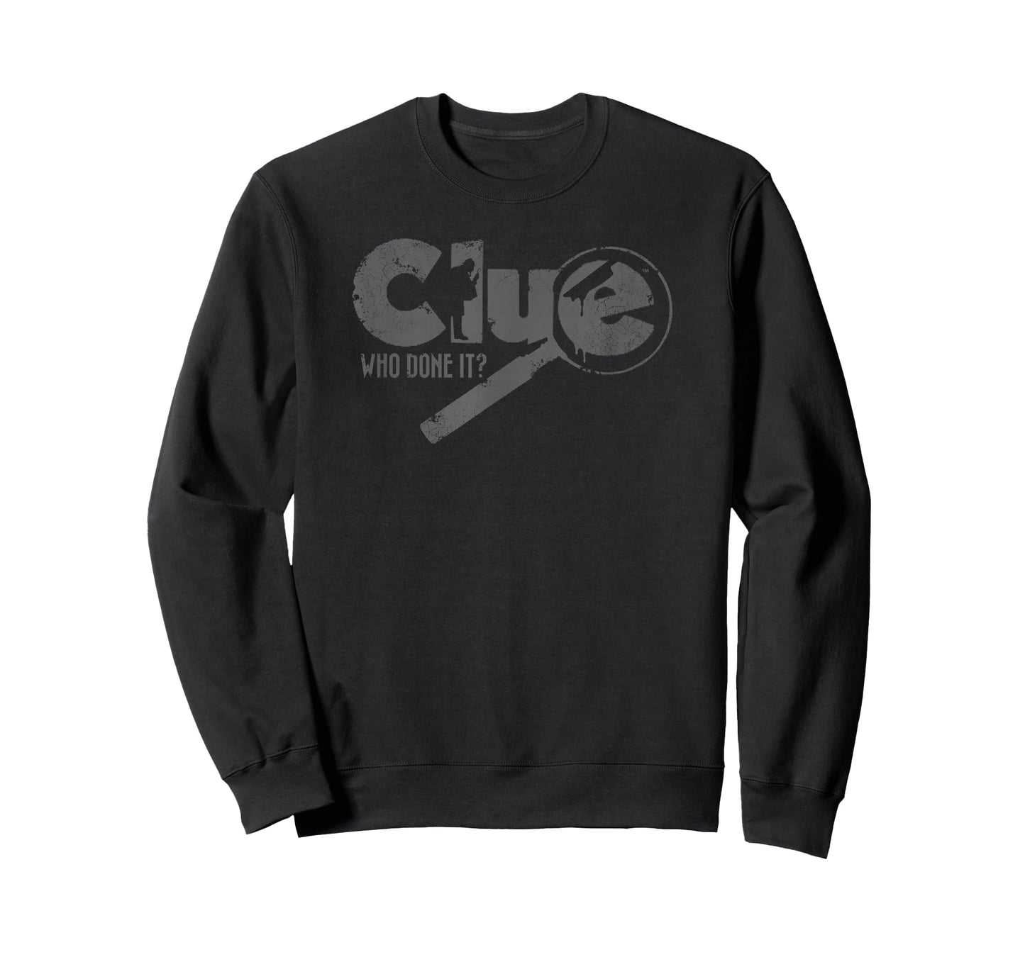 Clue Who Done It? Magnifying Glass Distressed Logo T-Shirt