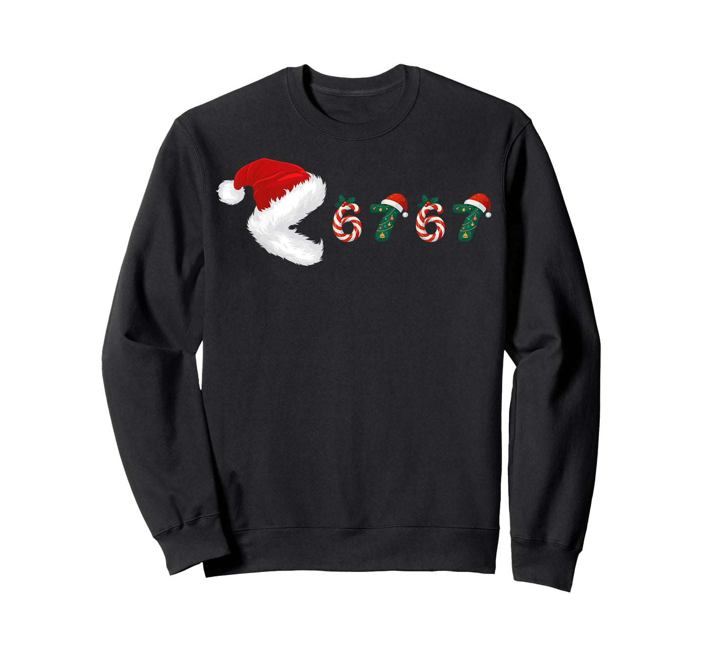 Merry Christmas Pajamas Eating 67 Meme Six Seven T-Shirt